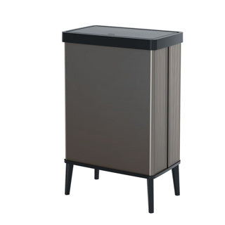 Curver verto high waste bin 54l push pearl gray