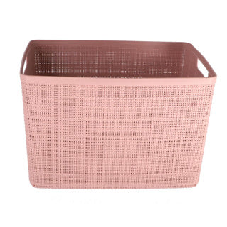 Curver panier de rangement aspect jute 20l rose