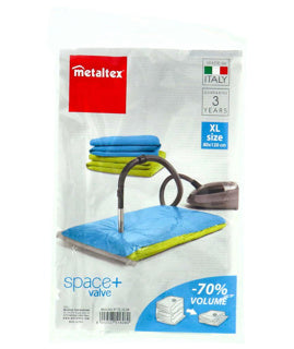 Metaltex vacuum bag and airtight valve xl 80x120 cm | 2 pcs