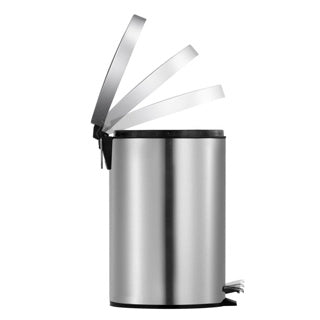 Eko Pedal Bin 3L Classic Mat en acier inoxydable