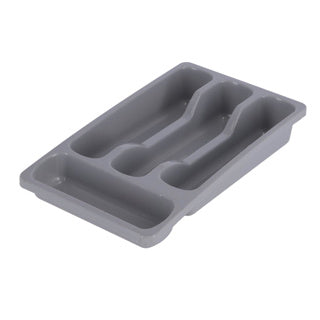 Pladenj za jedilni pribor Curver majhen svetlo siv s 4 prekati