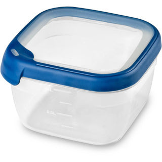 Curver grand chef récipient pour aliments frais carré 1,2l transparent bleu foncé