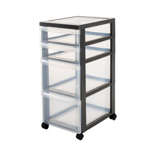 Iris chest of drawers 2x15l 2x7.5l 39x29x62 cm with wheels