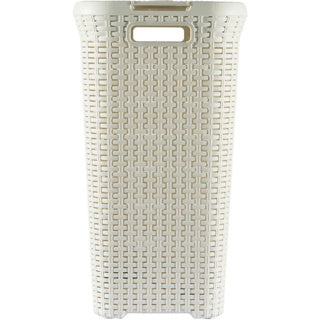 Pojemnik na pranie w stylu Curver 60 l, vintage, biały