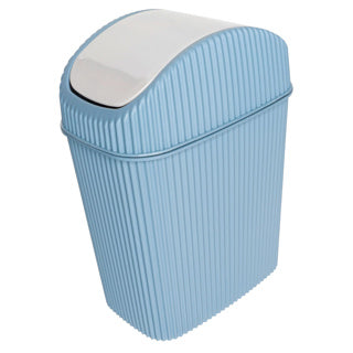 No brand table waste bin alythia with swinging lid 2.5 liters blue | 3 pieces