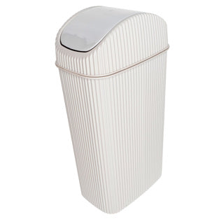 Alythia table waste bin with swing lid 4 liter beige