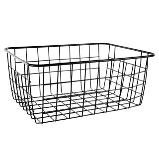 Wire basket 28x22x12.5cm matt black