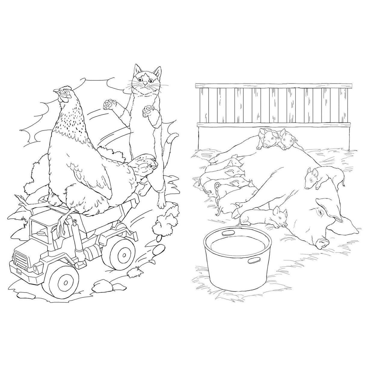 Selecta coloring book farm animals