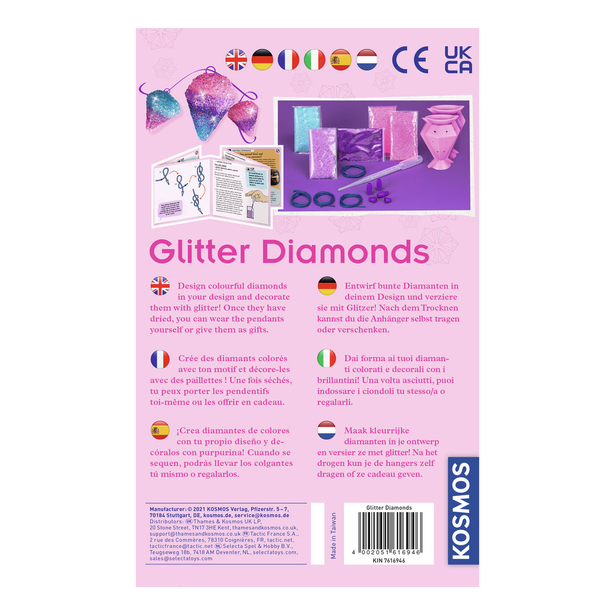 Making cosmos glitter diamonds