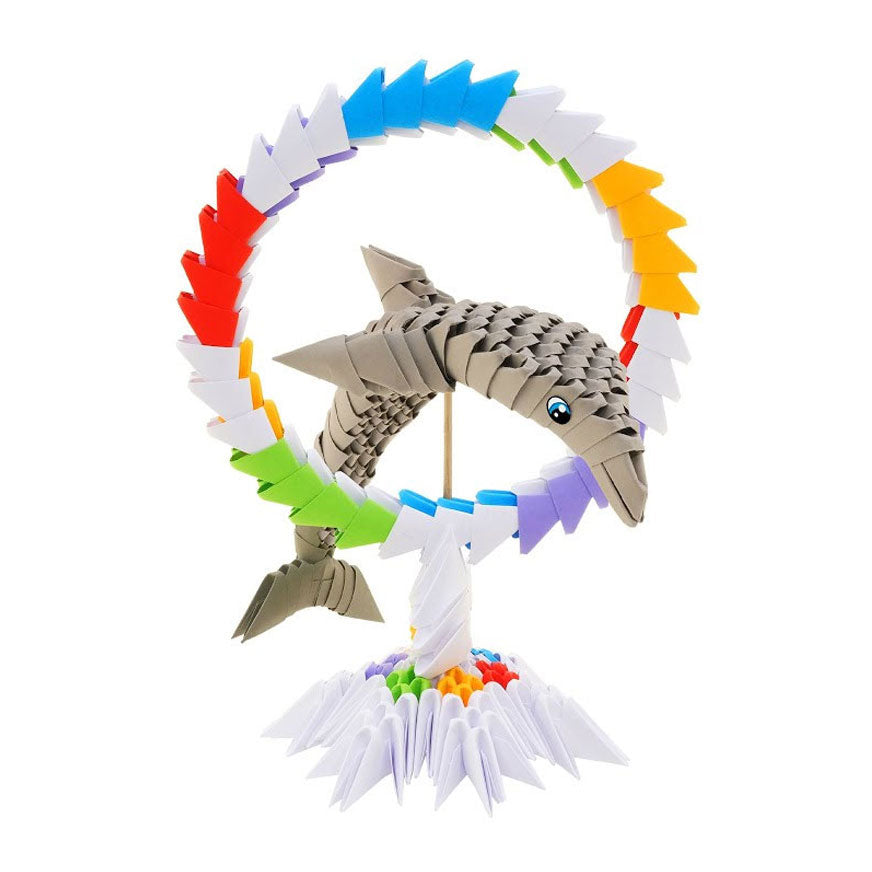 Origami 3d - golfinho, 343dlg.