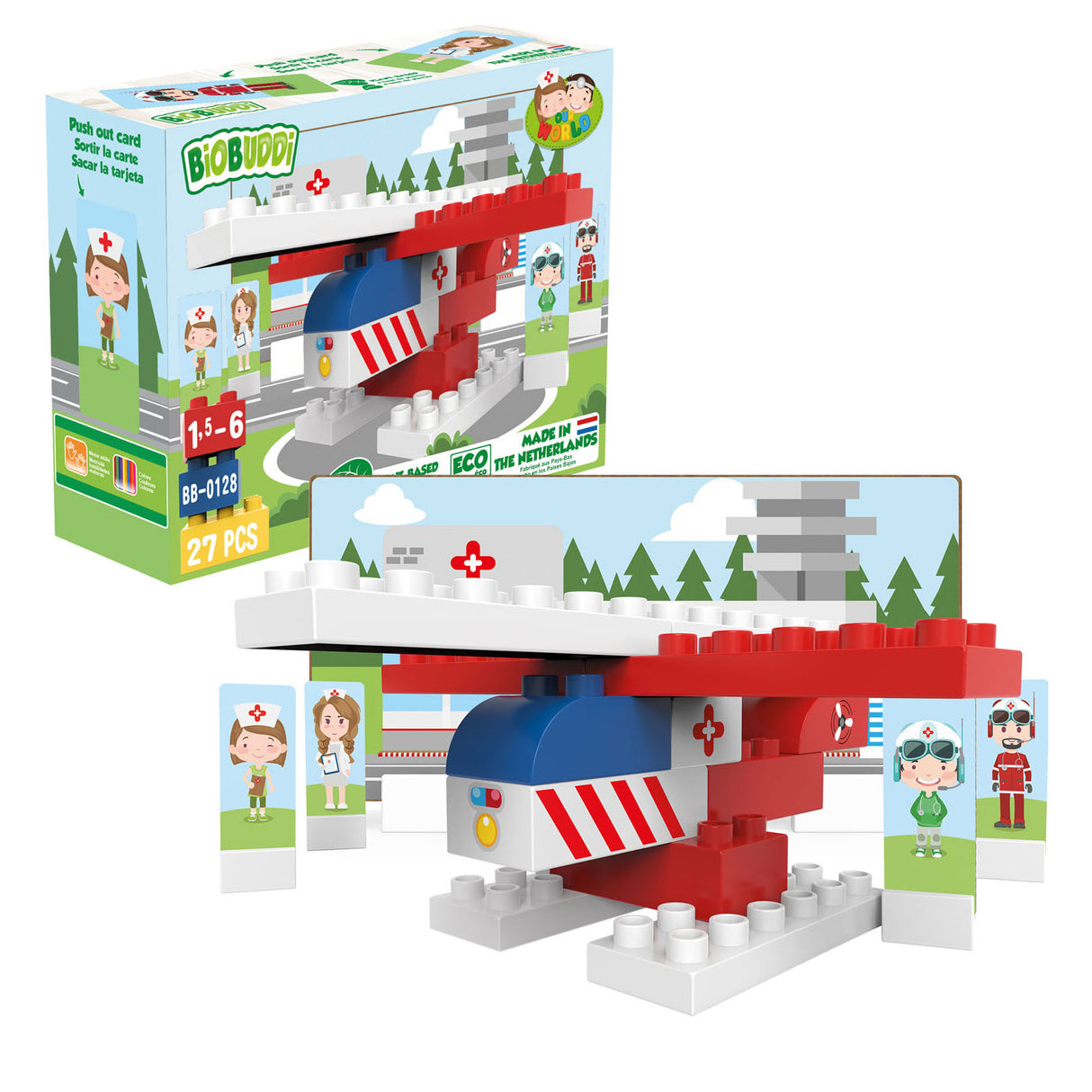 Biobuddi Construction Set helikopter ratowniczy