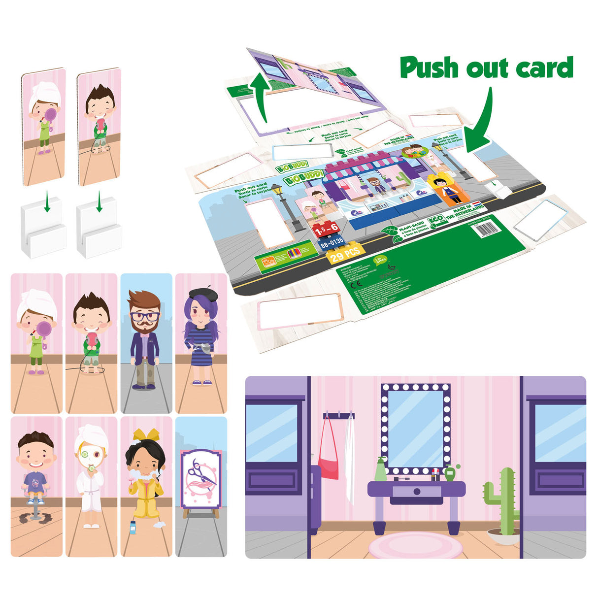 „BioBUDDi“ statybinio rinkinio makiažo parduotuvė