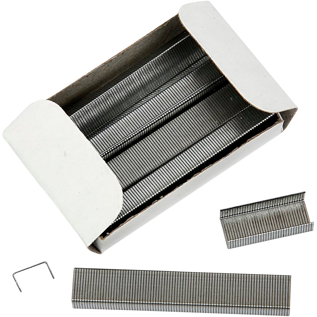 Creativ company staples, size 6 x 4, w: 6 mm, 10x1000 pieces, 1 box