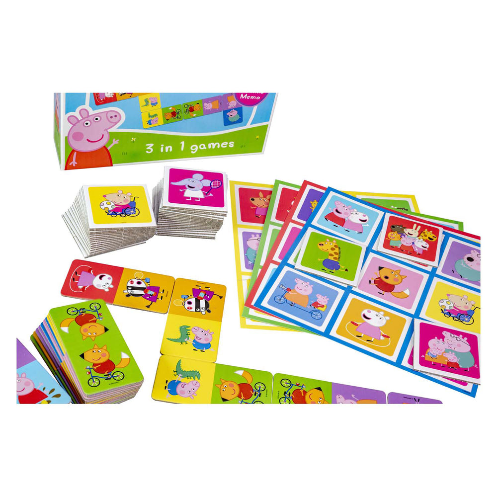 Selecta Peppa Pig 3N1 Memo Lotto Domino