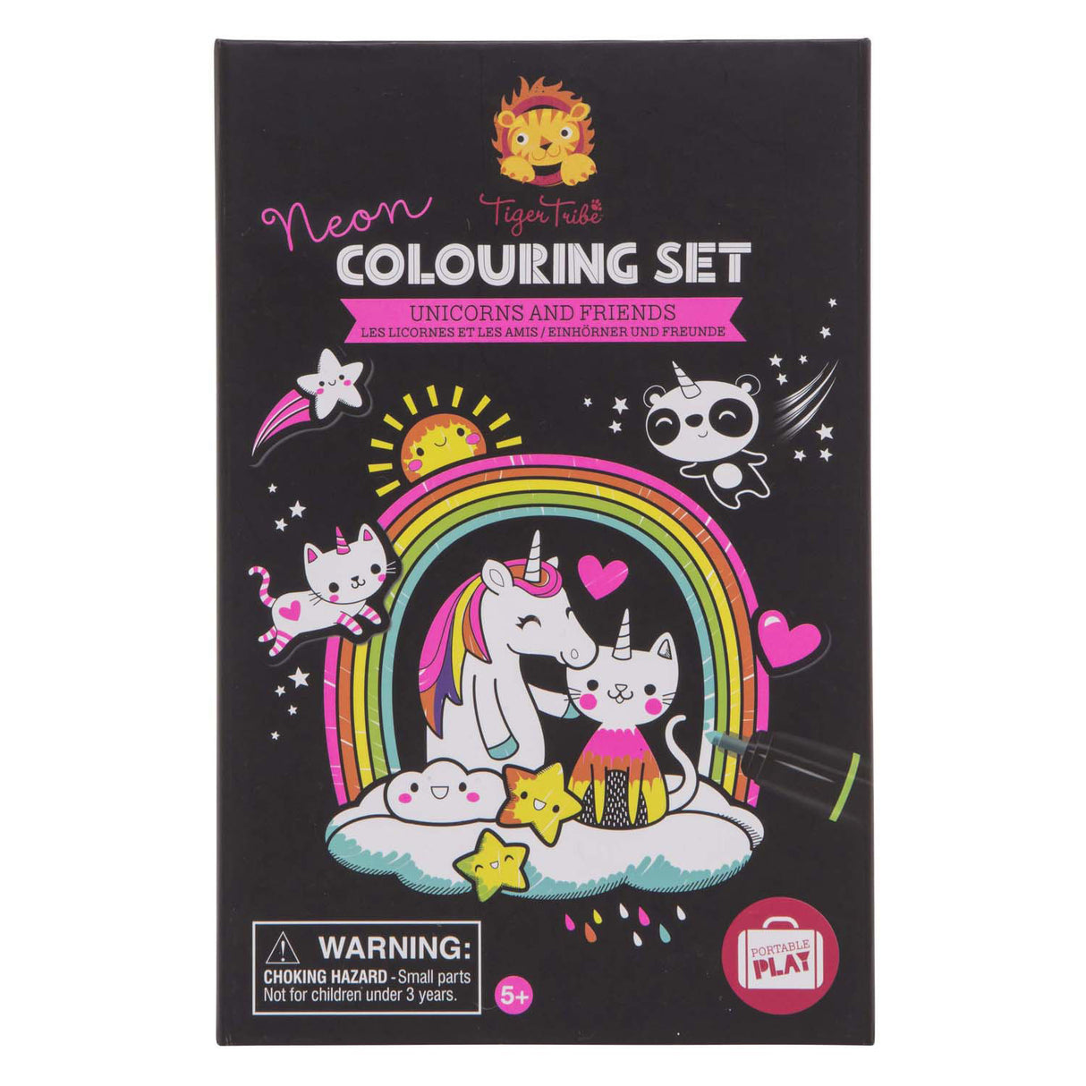 Selecta neon coloring set - unicorns and friends