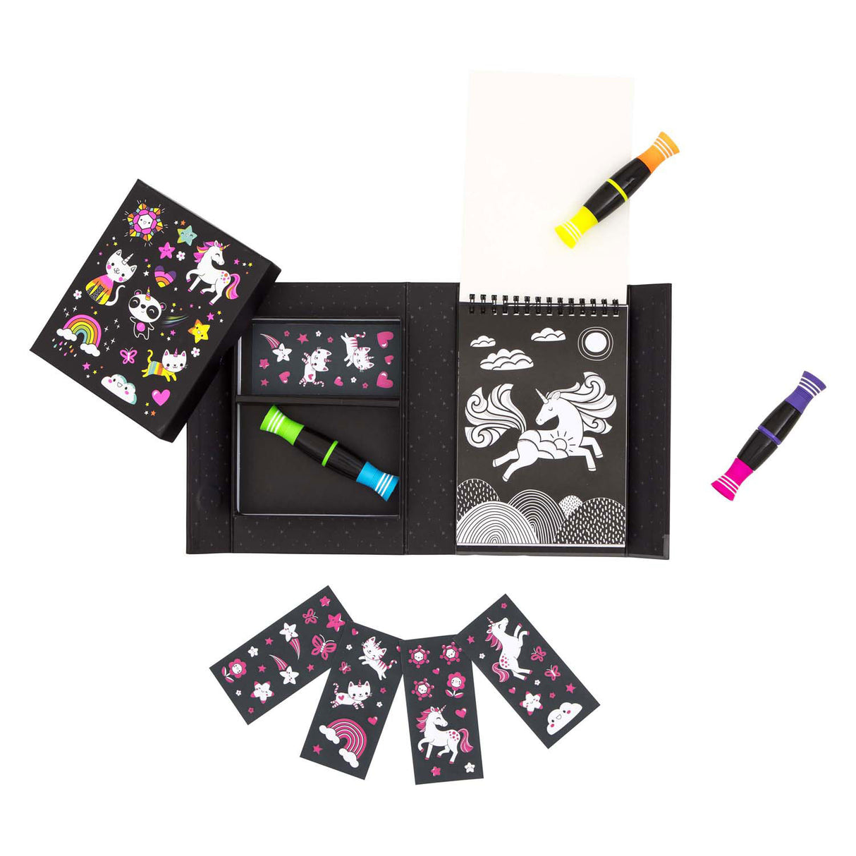 Selecta neon coloring set - unicorns and friends