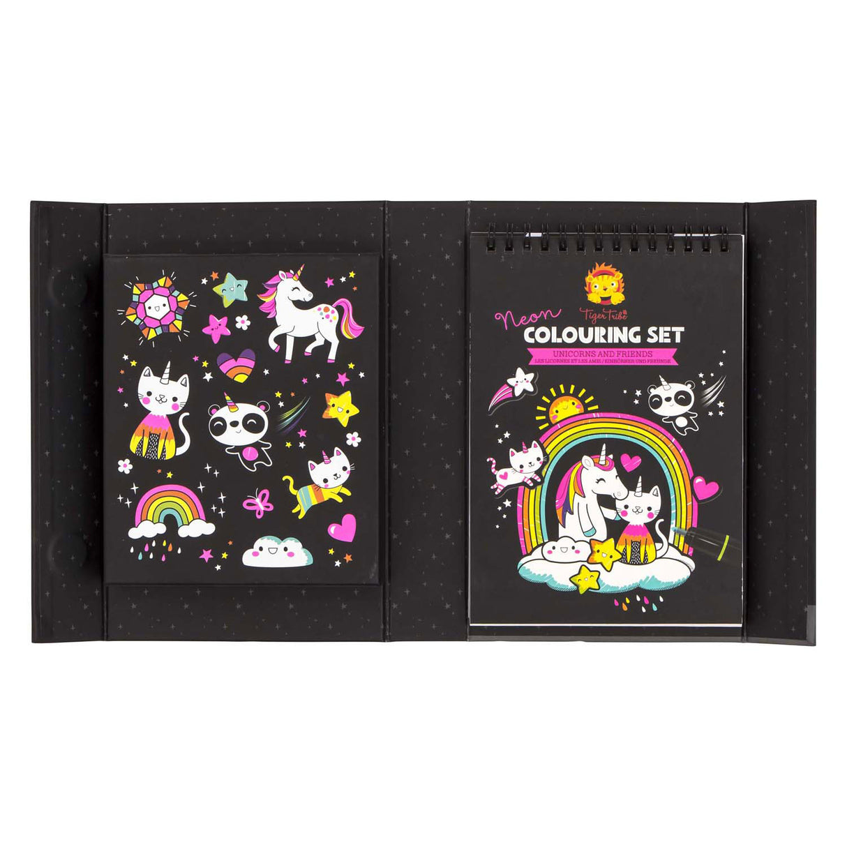 Selecta neon coloring set - unicorns and friends