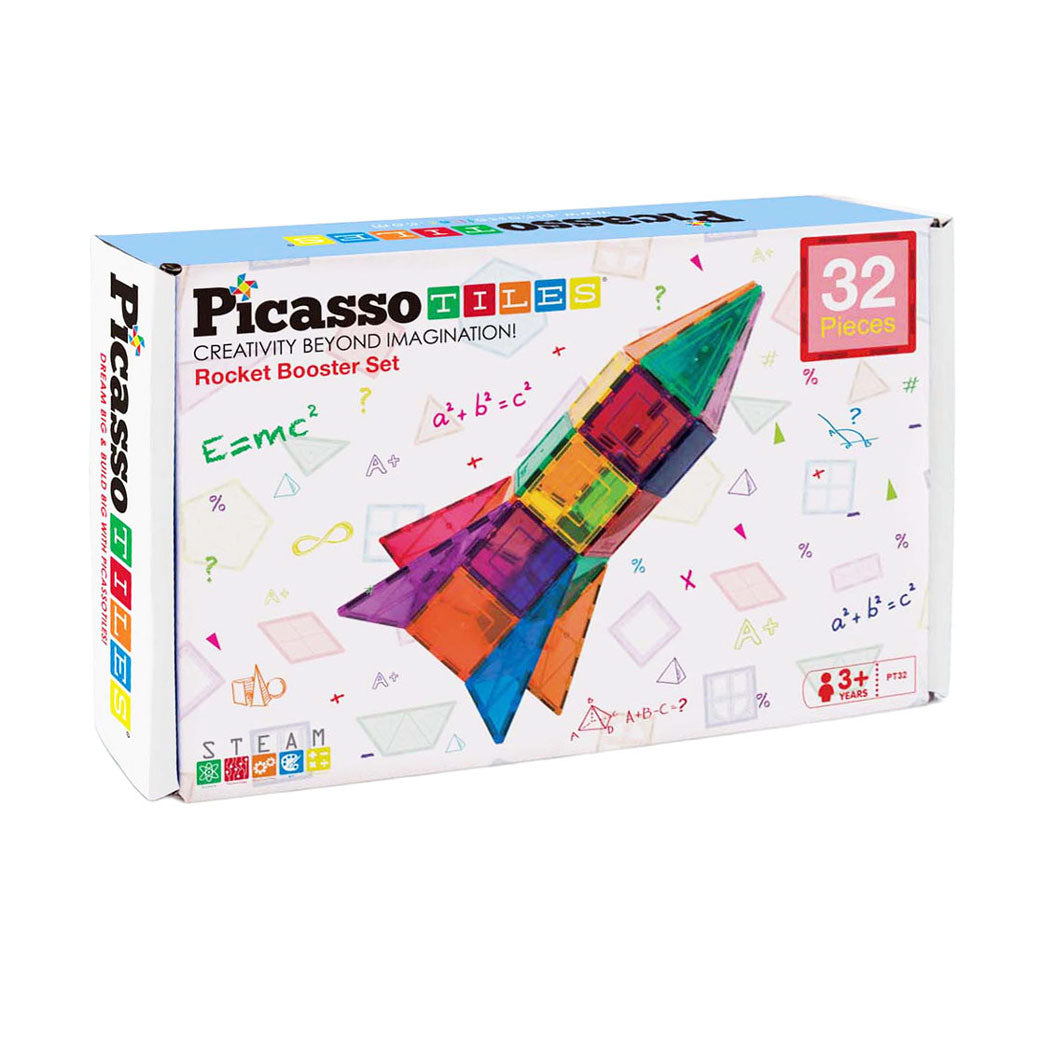 Selecta picassotiles rocket booster - магнитни строителни плочки, 32 бр.