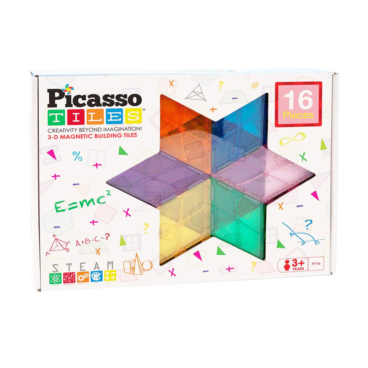 Selecta picassotiles geometry - magnetic building tiles, 16dlg.
