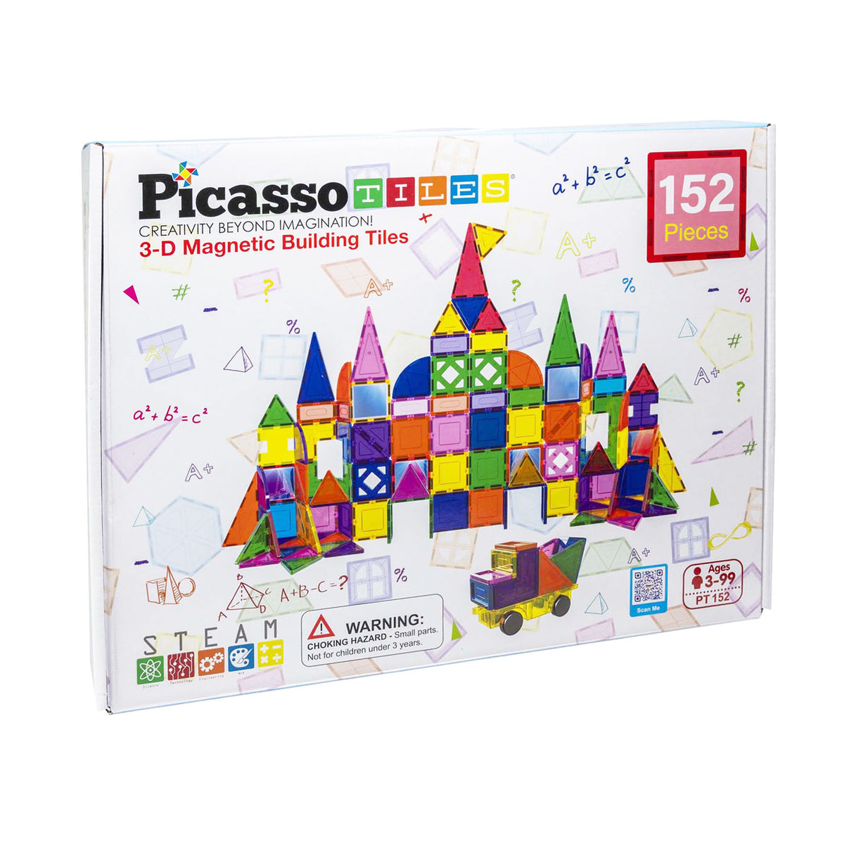 Блокчета и огледала Selecta picassotiles - магнитни строителни плочки 152 бр.