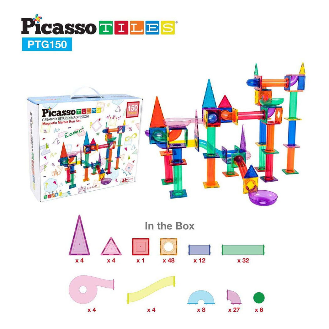 Selecta picassotiles marble run - magnetic building tiles, 150 pcs.