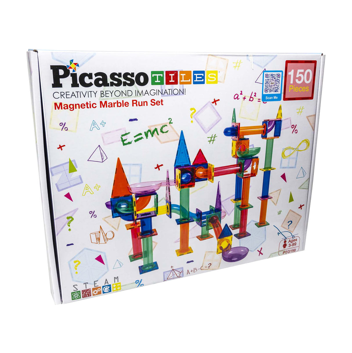 Selecta picassotiles marble run - magnetic building tiles, 150 pcs.