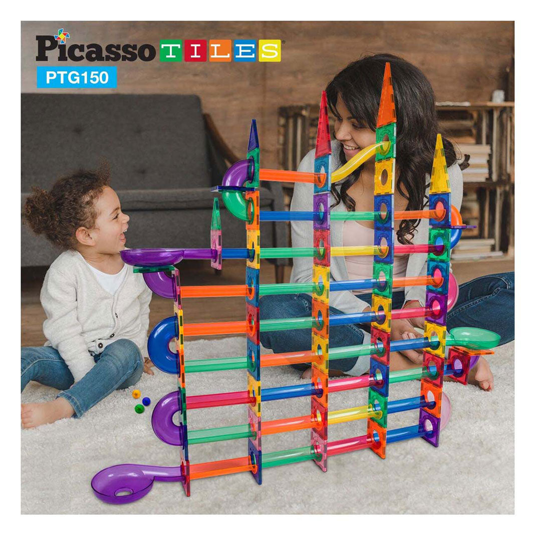 Selecta picassotiles marble run - magnetic building tiles, 150 pcs.