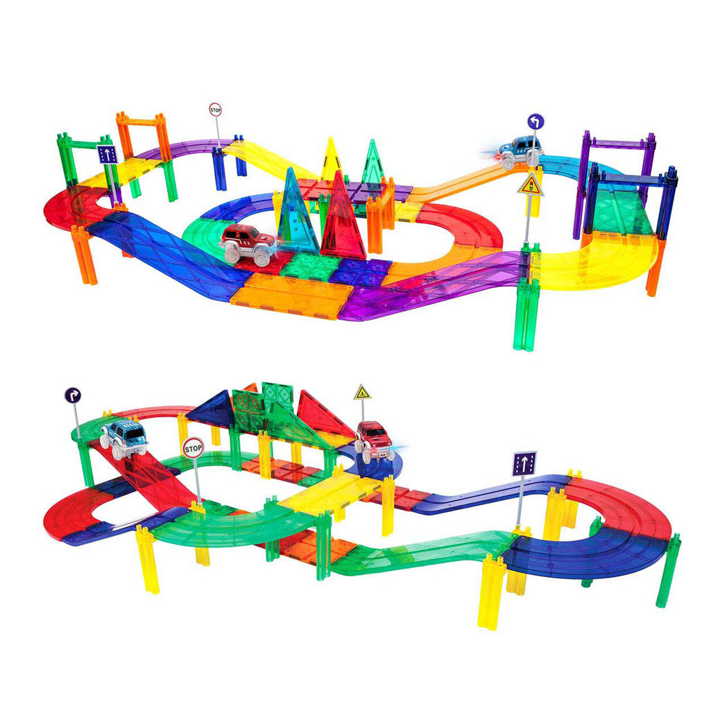 Selecta picassotiles race track - magnetic bouwtiles, 50dlg.