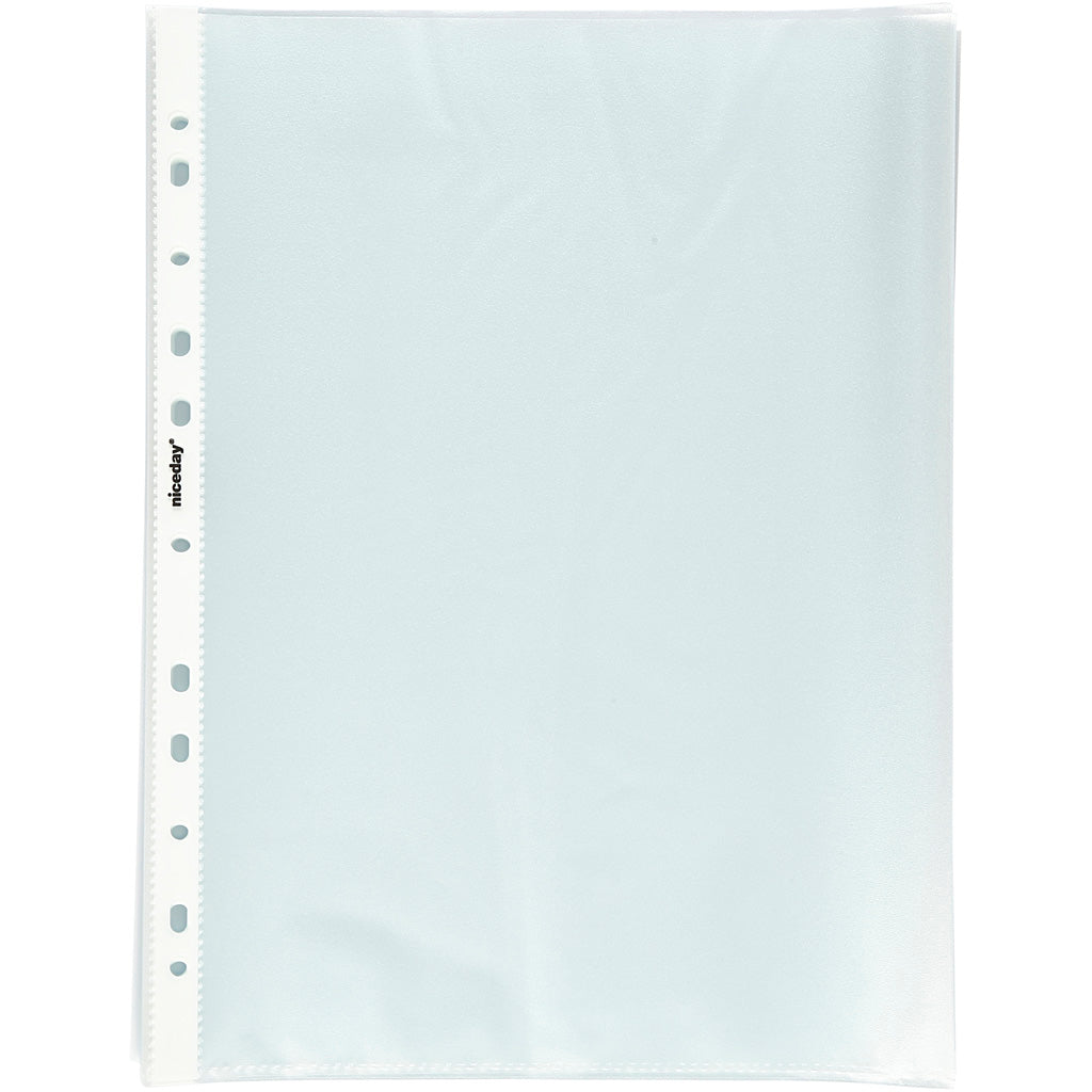 Plastic insert pockets, A4, sheet 210x297 mm, 100 pieces 1 box