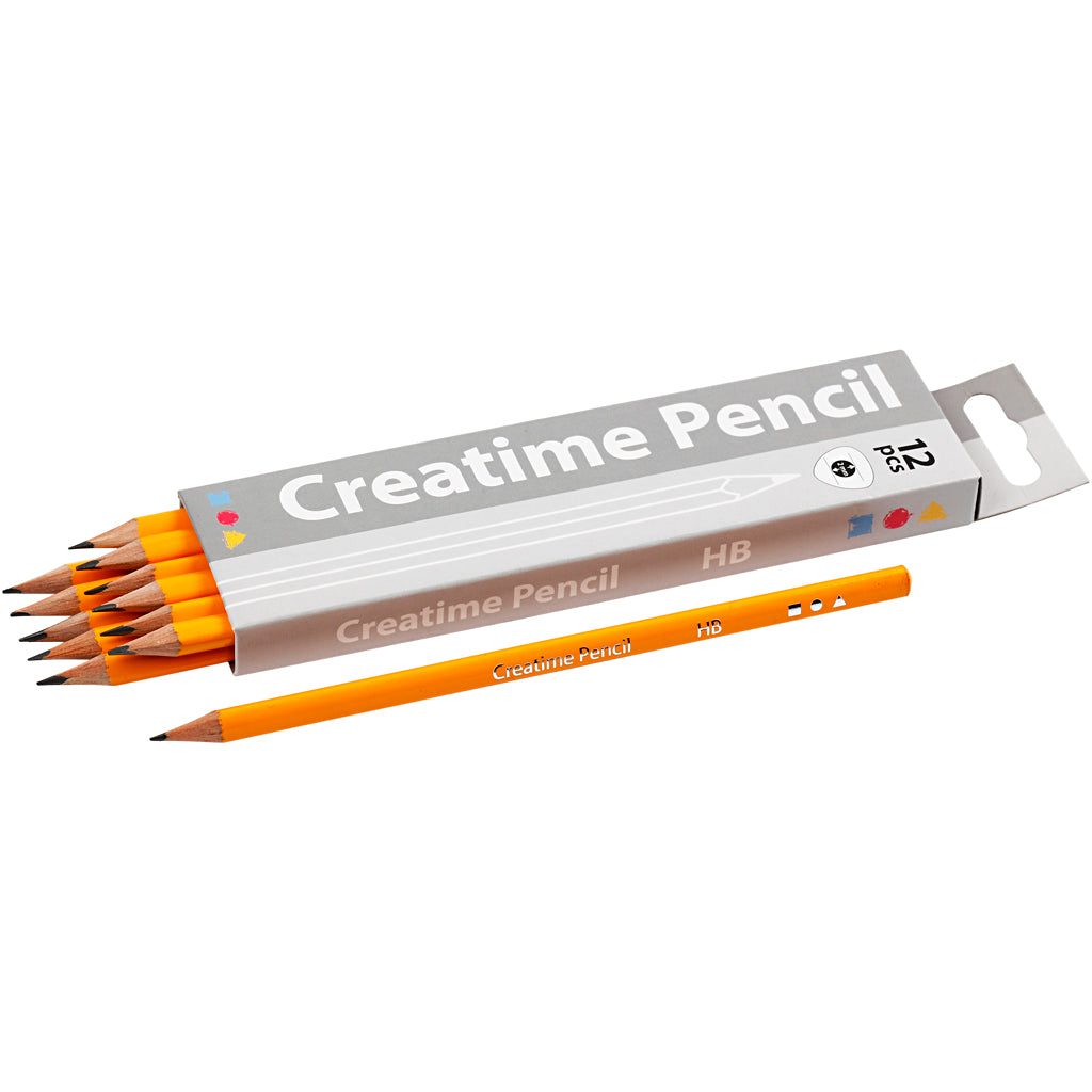 Creative Company school pencils, l: 17.5 cm, HB, thickness 7 mm, lead 2 mm, 12 pieces 1 box