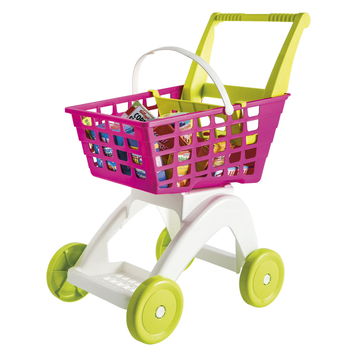 Androni shopping cart + groceries