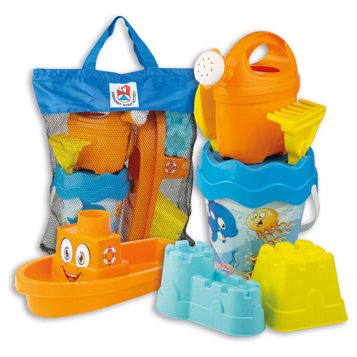 Androni beach set in bag underwater world, 8pcs.