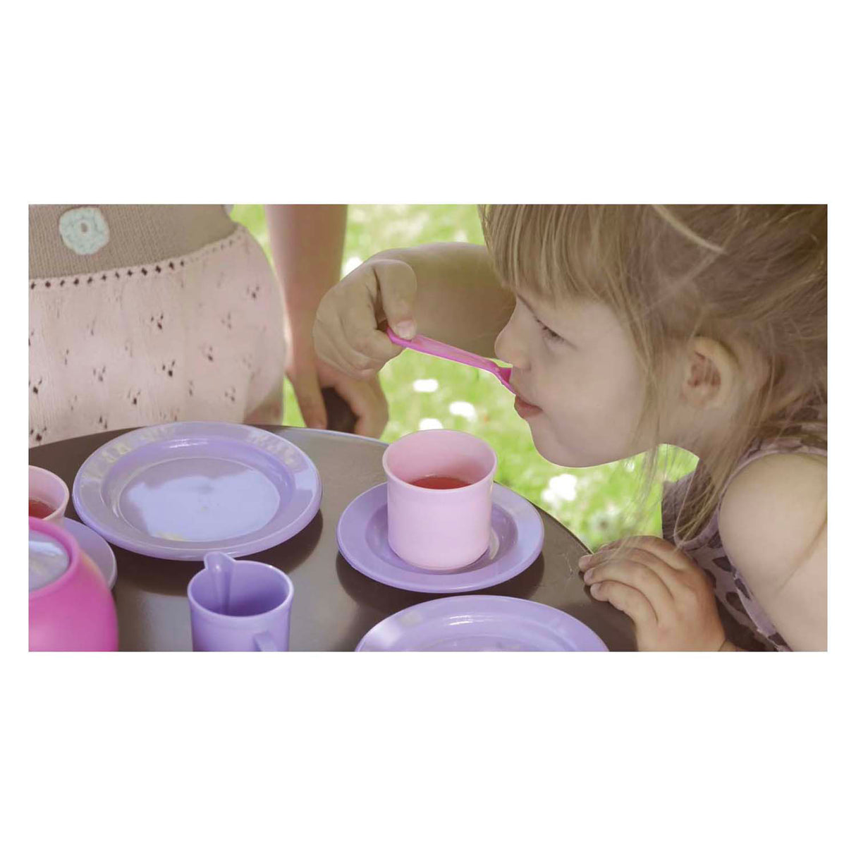 Dantoy kávéskészlet rózsaszín, lila 17 db.