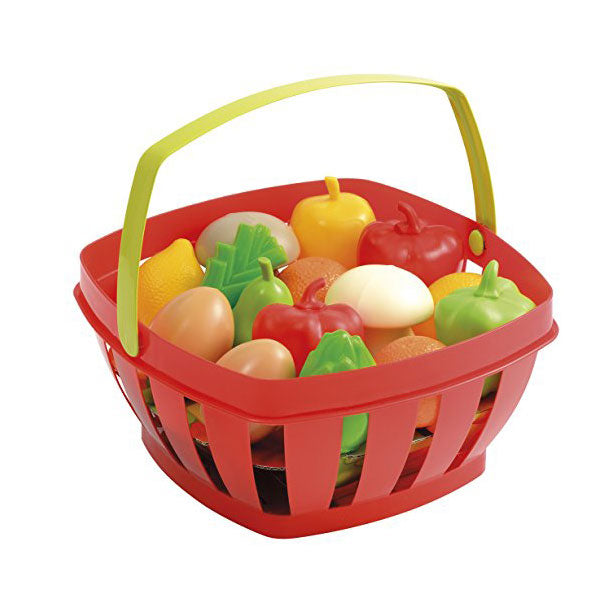 Ecoiffier 100% kockfrukt och grönsaker i korgen