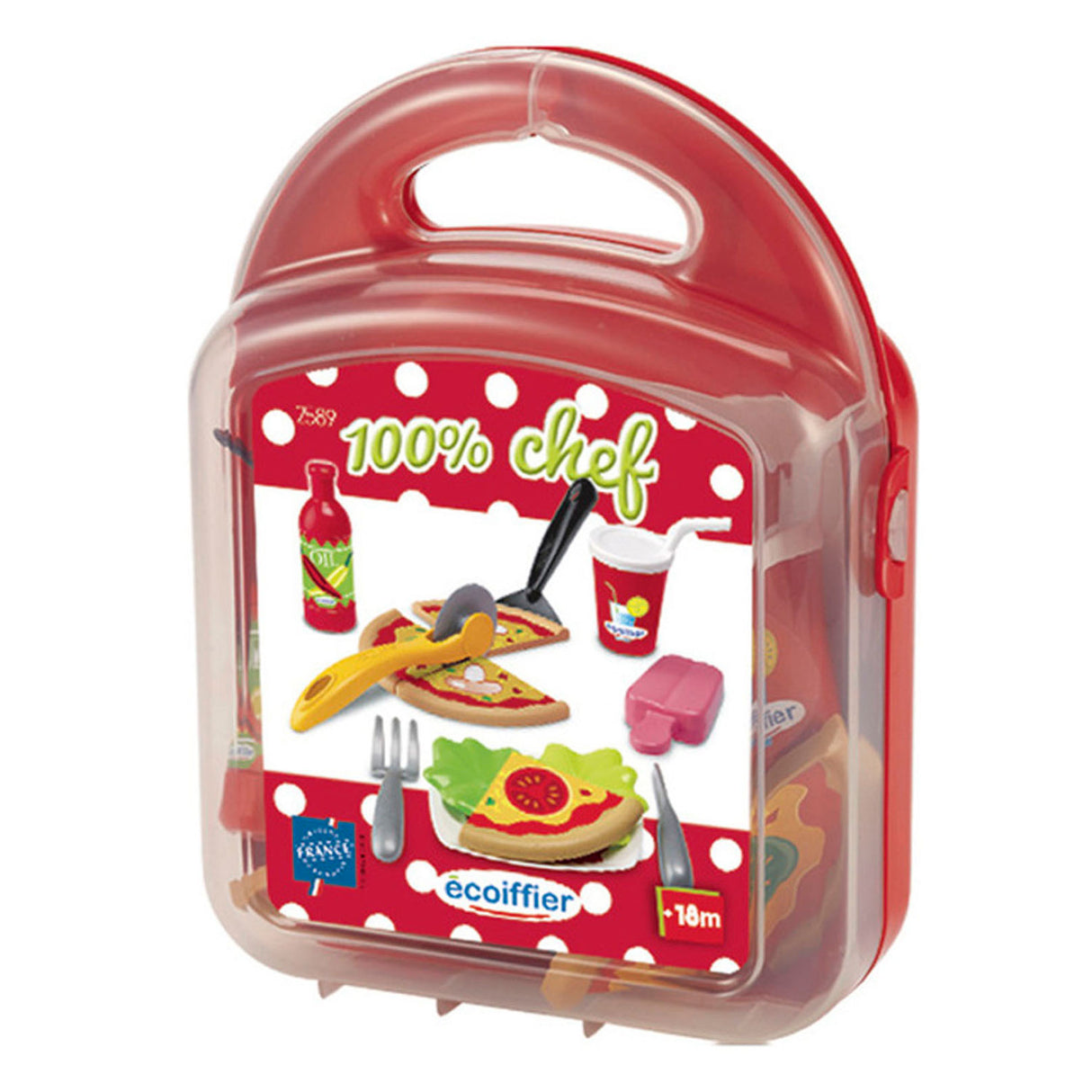 Den Ecoiffier 100% Chef Pizza am Koffer