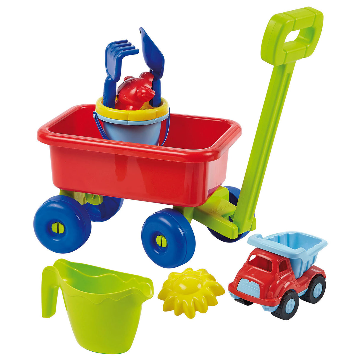 Ecoiffier beach cart with beach set