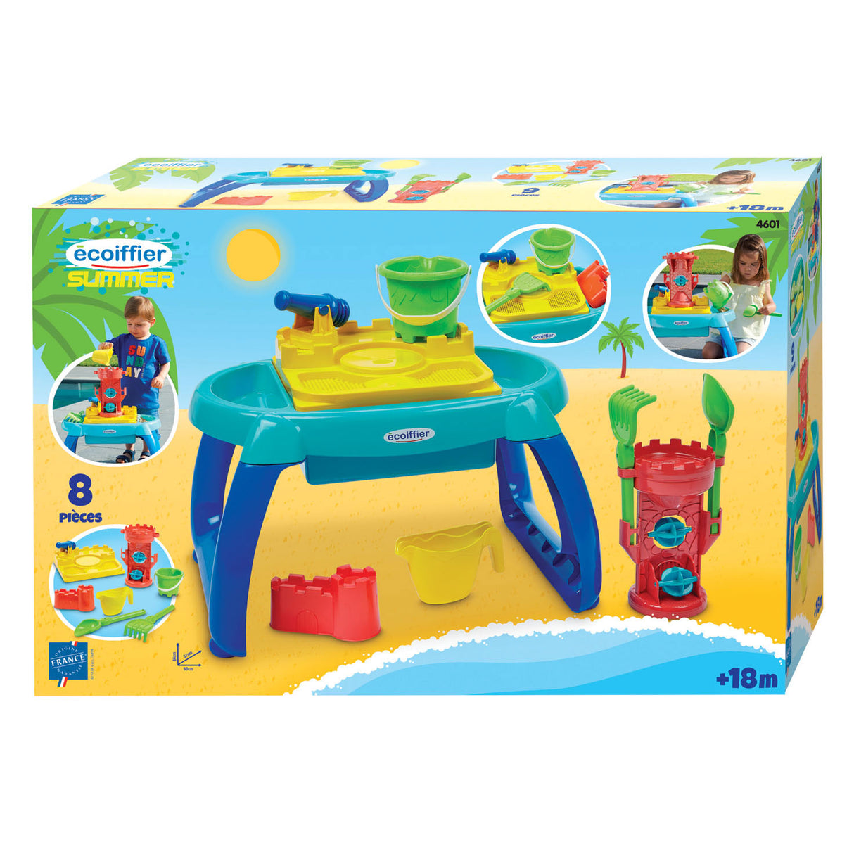 Ecoiffier water table with castle tower