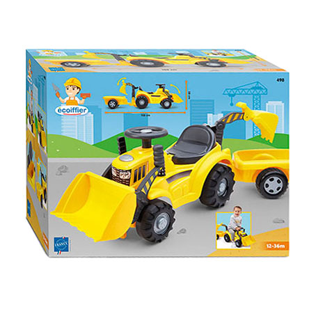 Tracteur à pied de l'écoifier avec chargeur frontal et chariot