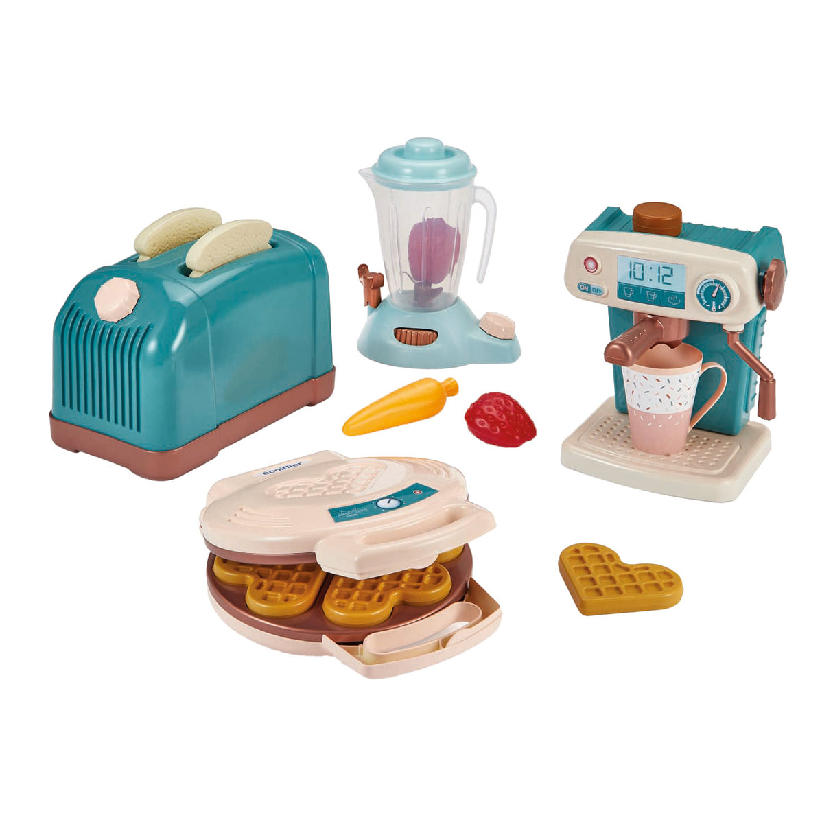 Ecoiffier køkkensæt komplet 4i1, 15 stk.