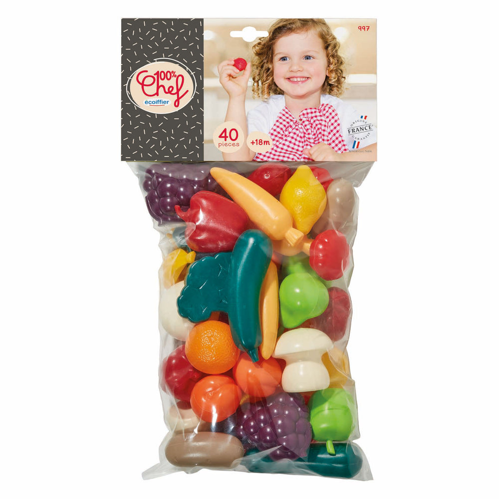 Ecoiffier 100% chef play food vegetables, 40dlg.