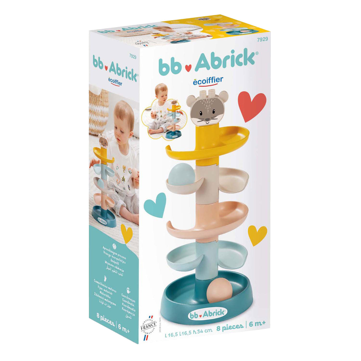 Tour de balle pour bébé Abrick ecoiffier, 8 pcs.