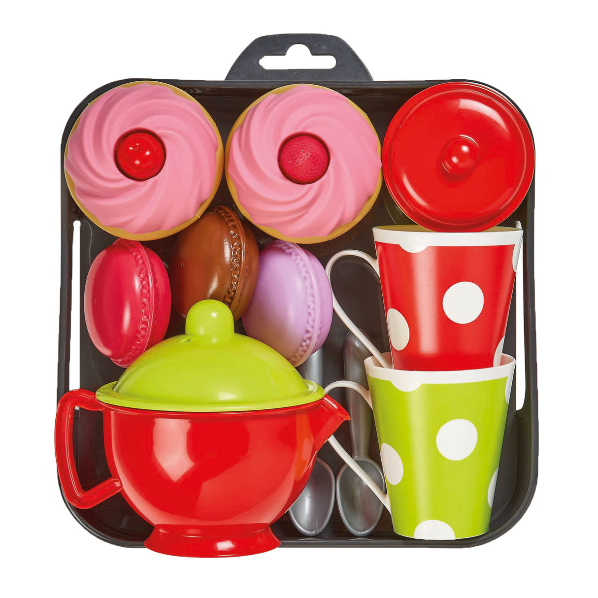 Set de juego Ecoiffier 100 cupcakes chef en bandeja, 12 piezas.