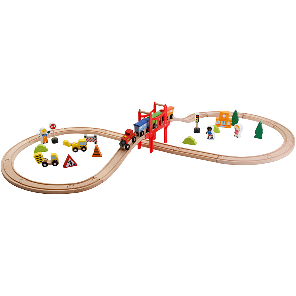 Viga Figure 8 Train Set, 39 Pieces, 1 Box