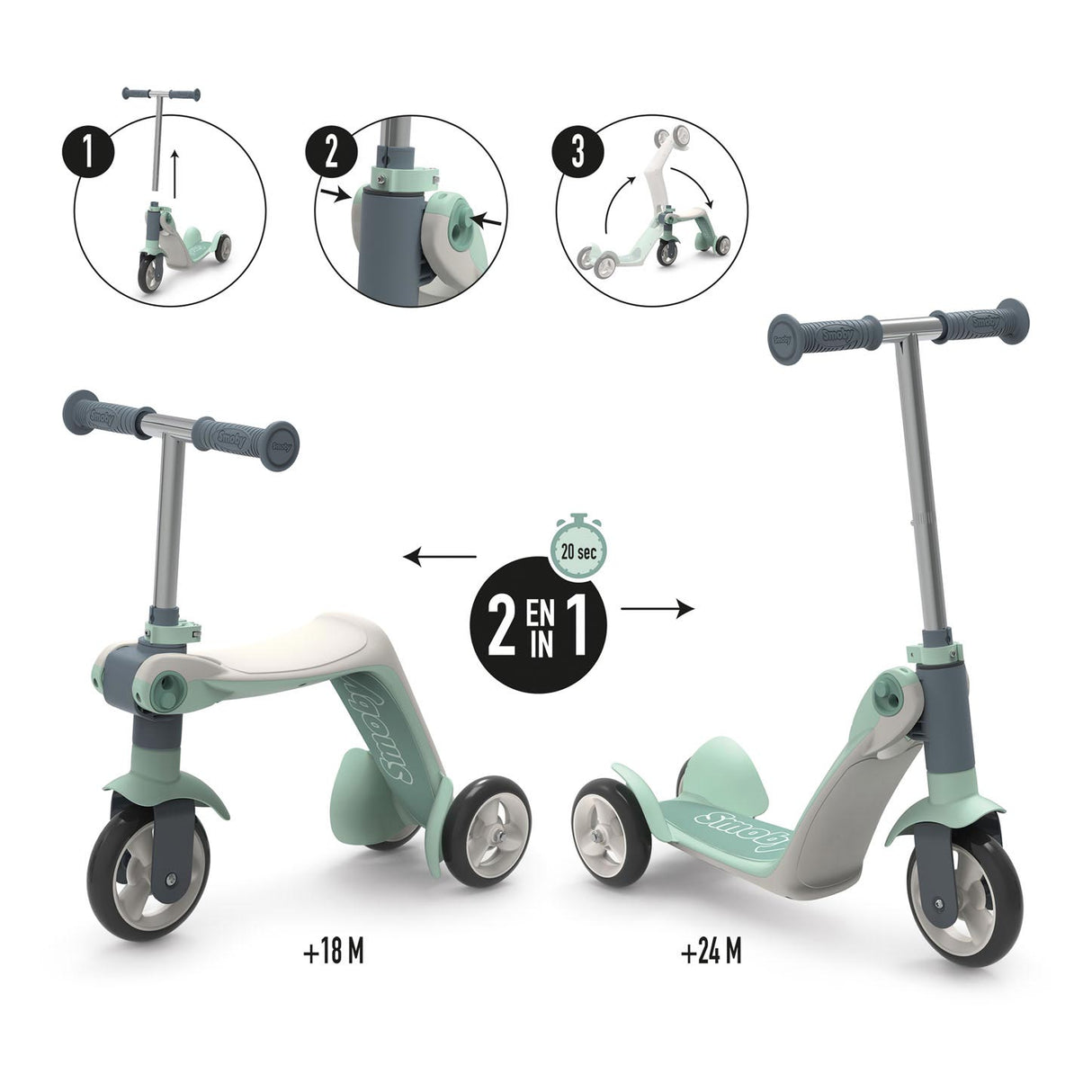 Smoby reversibler 2in1 Schritt