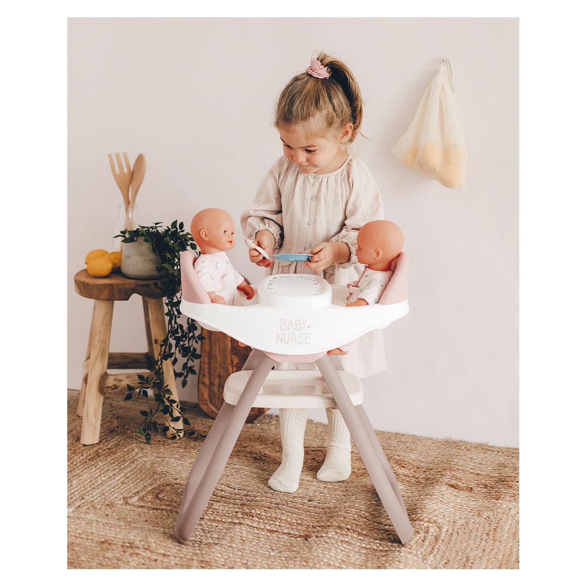 Smoby Baby Nurse Baby Chair For 2 Dolls