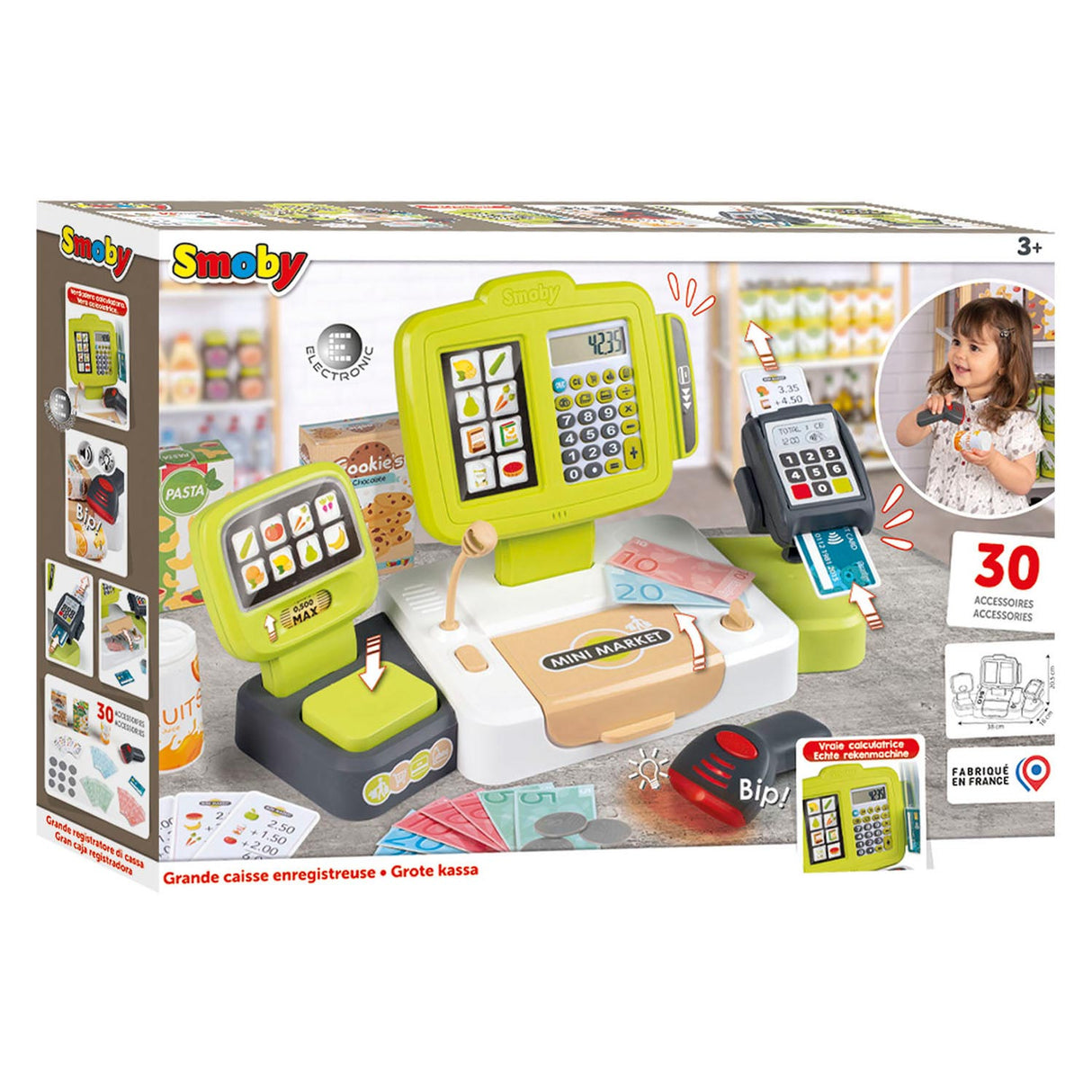 Smoby Cash Register with Accessories, 30pcs.