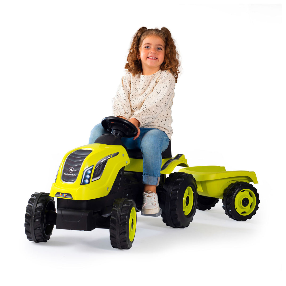 Smoby Farmer XL Steptractor mit Anhängergrün