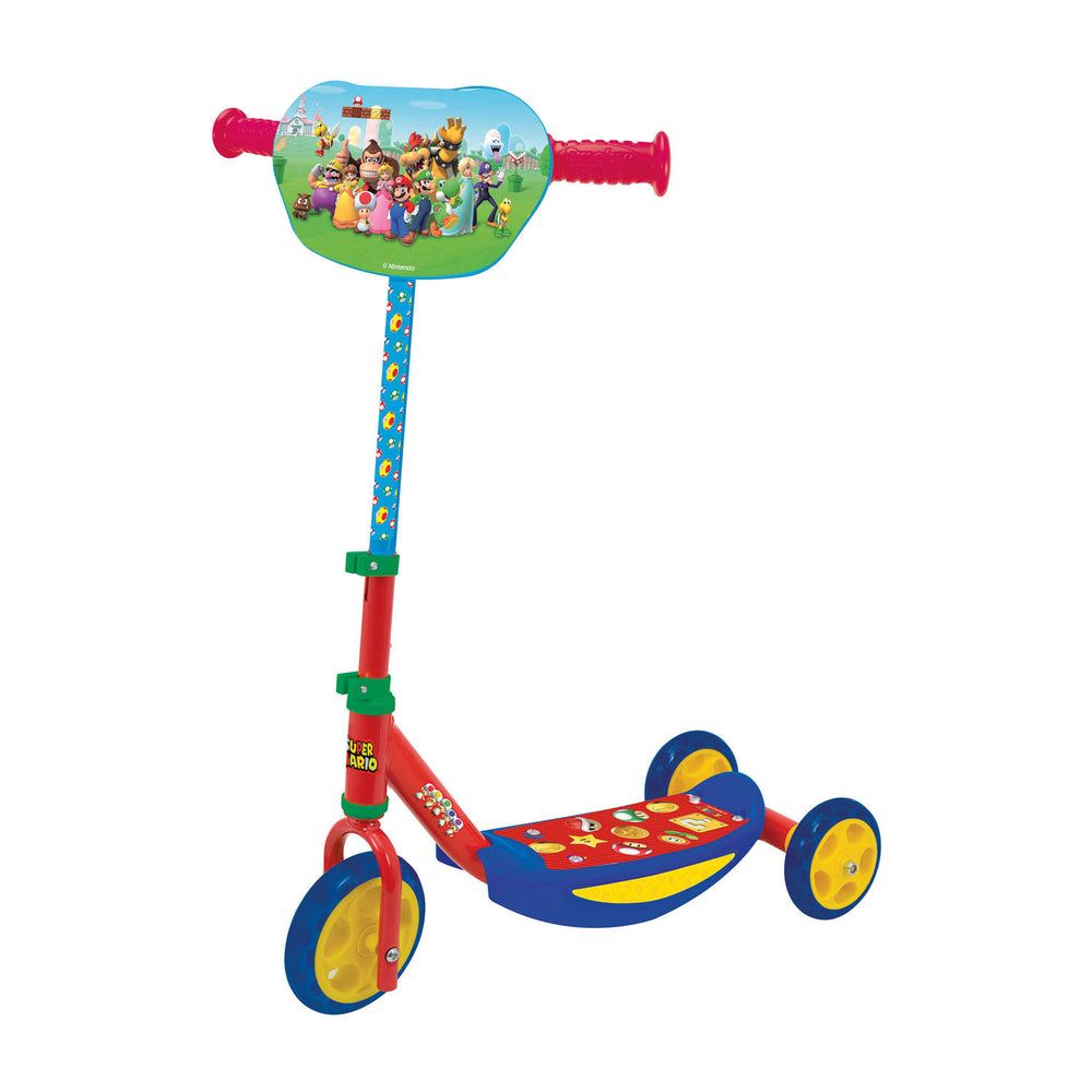 Smoby super mario 3-wheel children's scooter