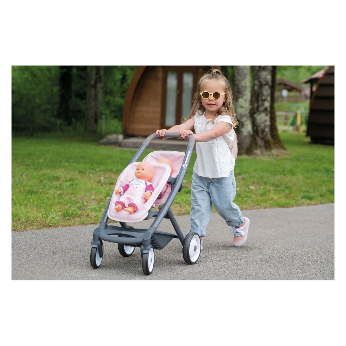Smoby Maxi-Cosi Doll Pram pour 2 poupées