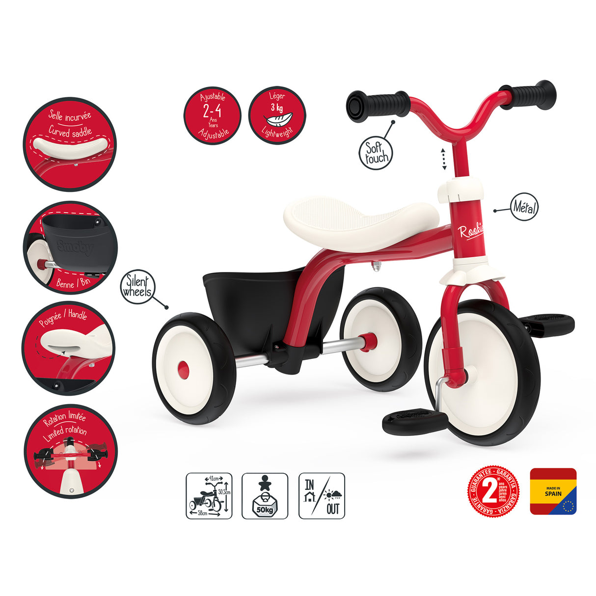 Smoby rookie trike three-wheeler